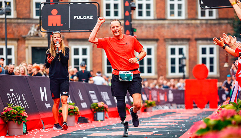 Underbensamputeret fuldfører Ironman - Sahva