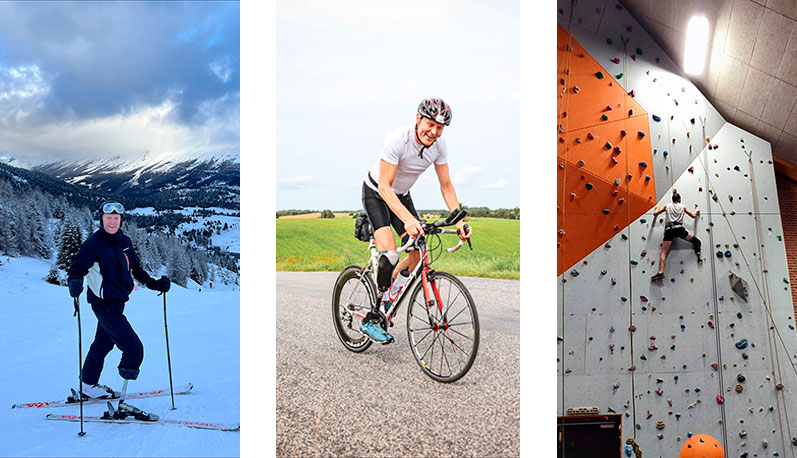 Underbensamputeret lever en aktiv livsstil med ski, cykling og klatring - Sahva