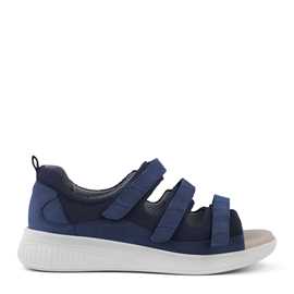 Damesandal med 3 velcroremme 
